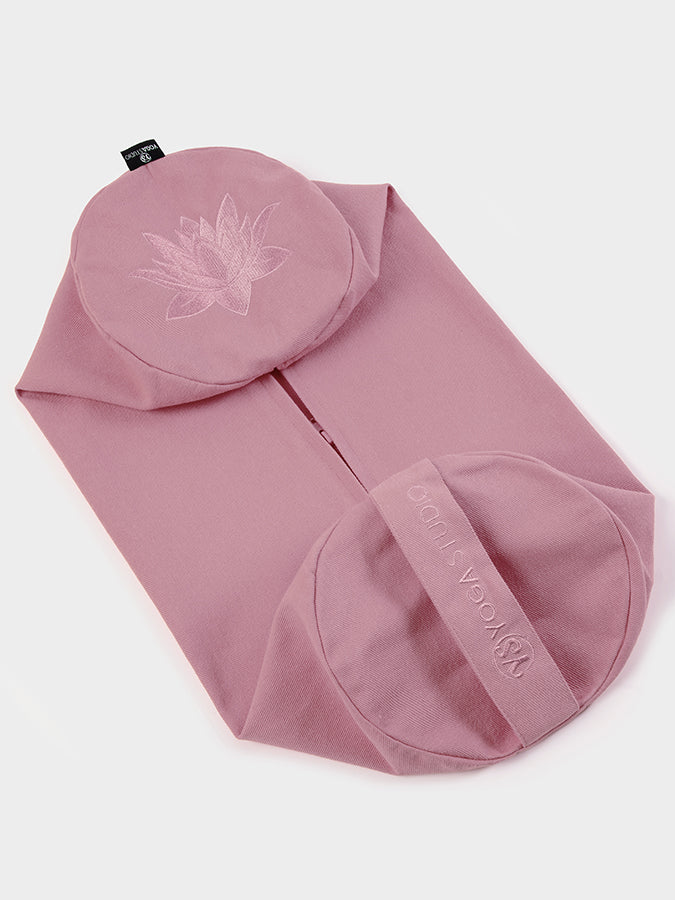 Yoga Studio Replacement Round Lotus Bolster Outer Cushion Cover Dusty Light Pink