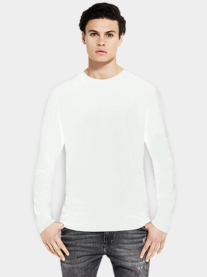Yoga Studio Men's Long Sleeve Organic Cotton T-Shirt - White - X-Small