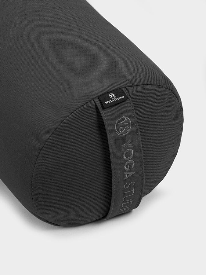 Yoga Studio Organic Buckwheat Meditation Bolster Cushion - Grey