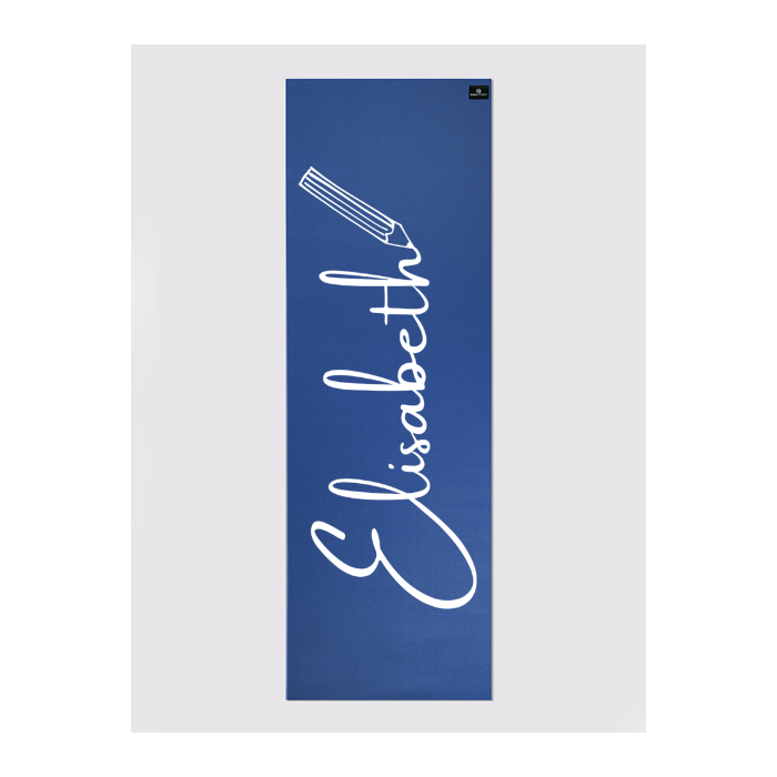 Personalised Yoga Mat 6mm With Custom Design - Blue