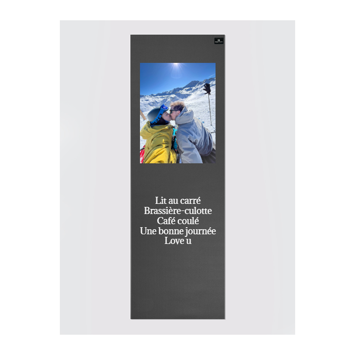Personalised Yoga Mat 6mm With Custom Design - Graphite Grey