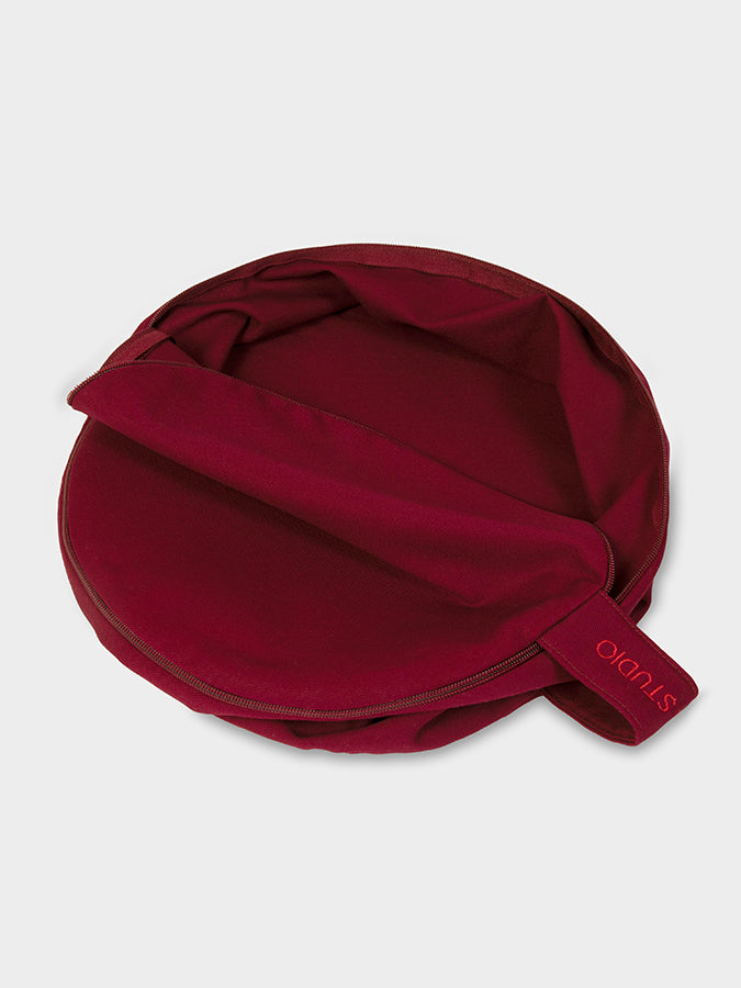 Yoga Studio Spare Cylinder Cushion Cover Burgundy