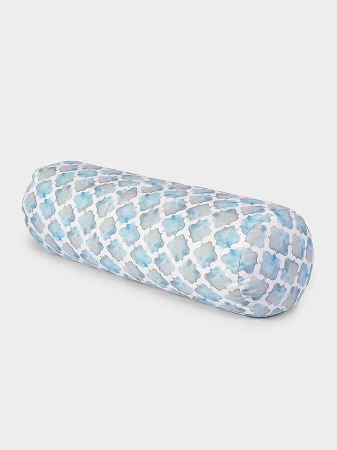 Yoga Studio Buckwheat Abstract Bolster - Blue Arabesque