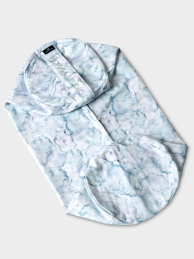 Yoga Studio Replacement Round Abstract Bolster Outer Cushion Cover Watercolour Clouds