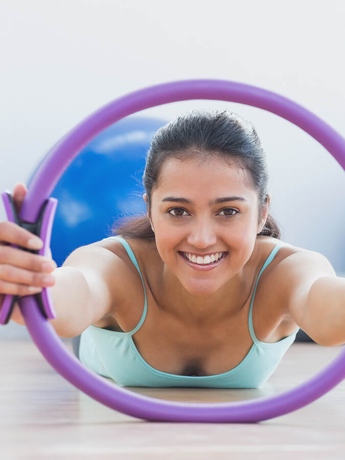 Yoga Studio Pilates Resistance Ring With Double Handle