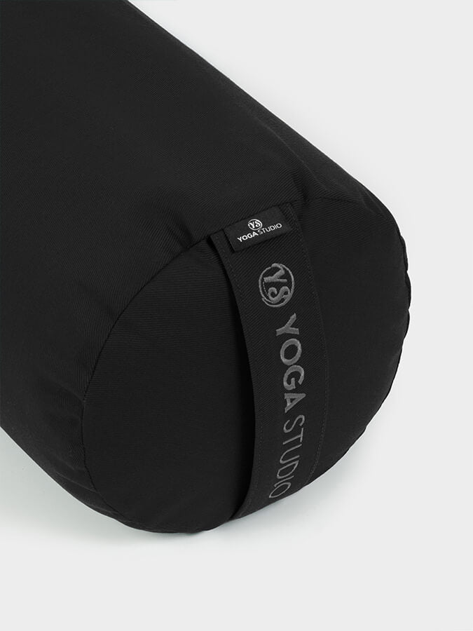 Yoga Studio Organic Buckwheat Meditation Bolster Cushion - Black