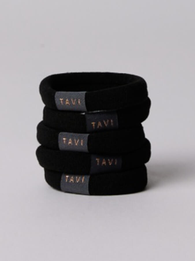 Tavi Hair Ties Ebony - One Size