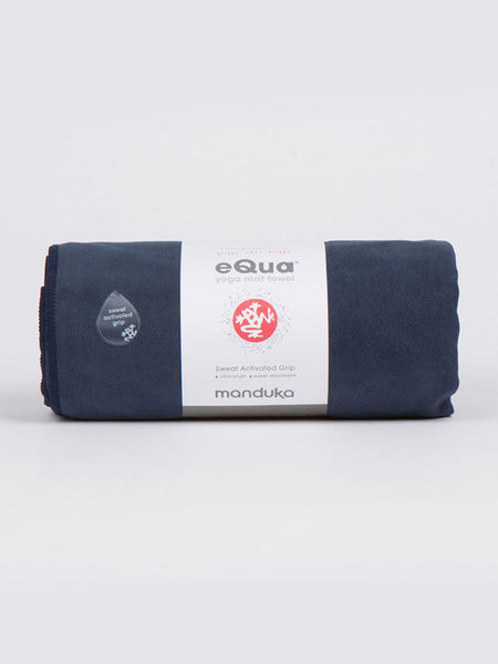 Serviette De Tapis De Yoga Manduka EQua - Microfibre Grise - Séchage Rapide Antidérapante
