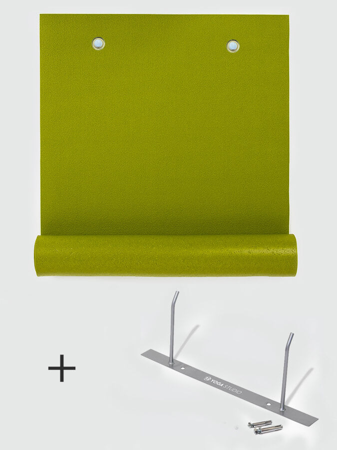 Yoga Studio 10x (EYELETTED) Oeko-Tex 4.5mm Yoga Mats + Wall Bracket Bundle