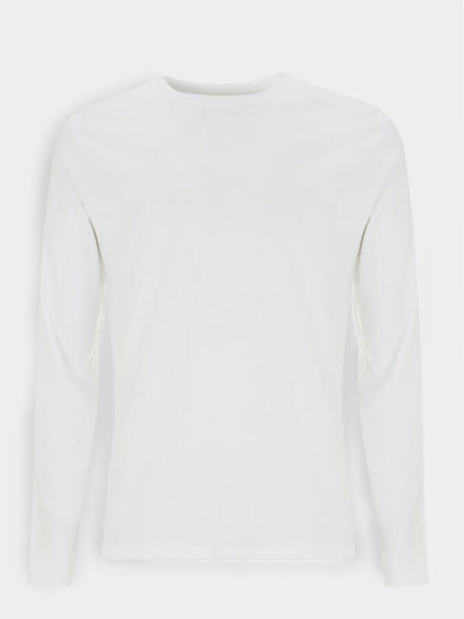 Yoga Studio Men's Long Sleeve Organic Cotton T-Shirt - White - X-Small