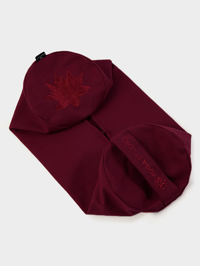 Yoga Studio Replacement Round Lotus Bolster Outer Cushion Cover Raspberry