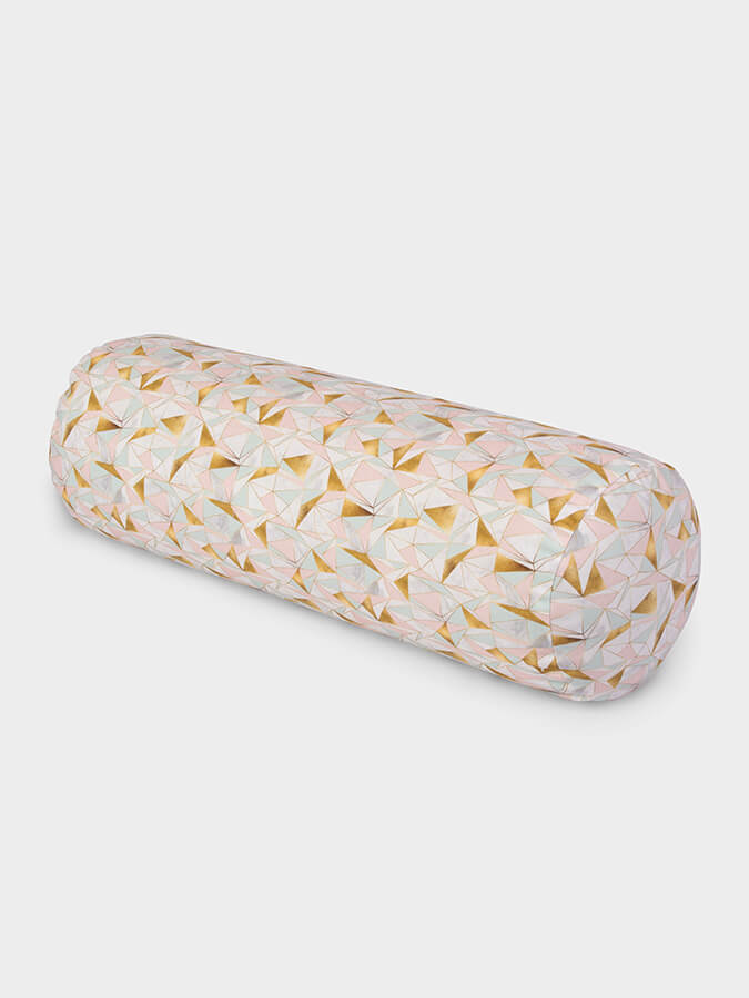 Yoga Studio Buckwheat Abstract Bolster - Origami Golden Blush