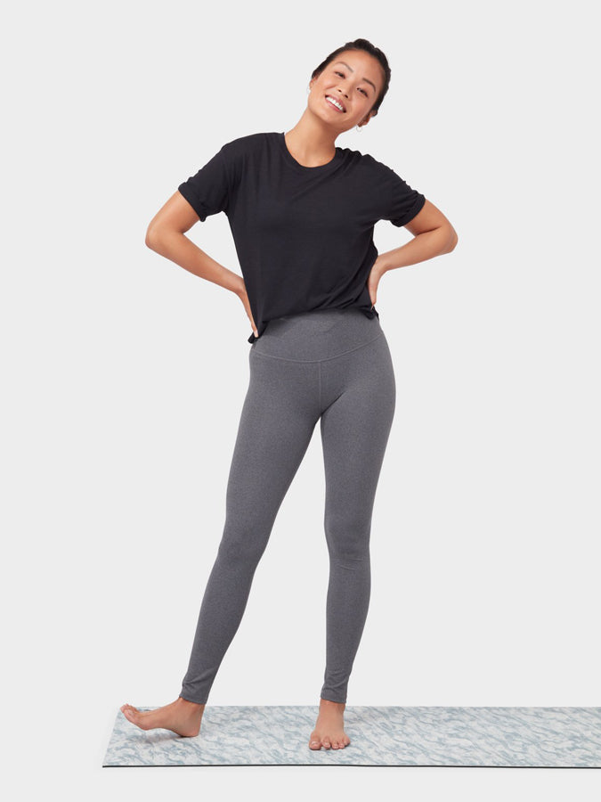 Manduka Essence Women's High Rise Leggings - Heather Grey