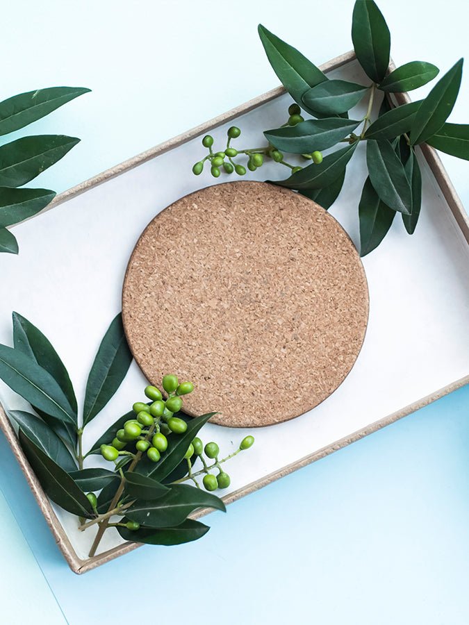 Cork Ethos Round Cork Trivet Placemat - Yoga Studio Store