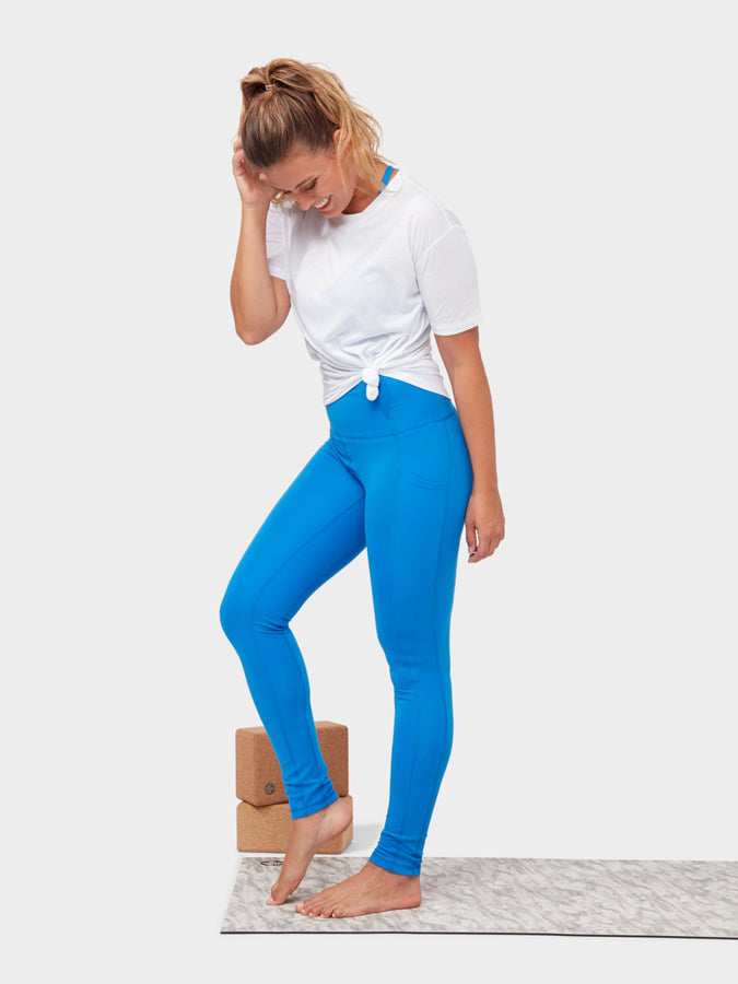 Manduka Renew High Rise Women's Leggings - Be Bold Blue