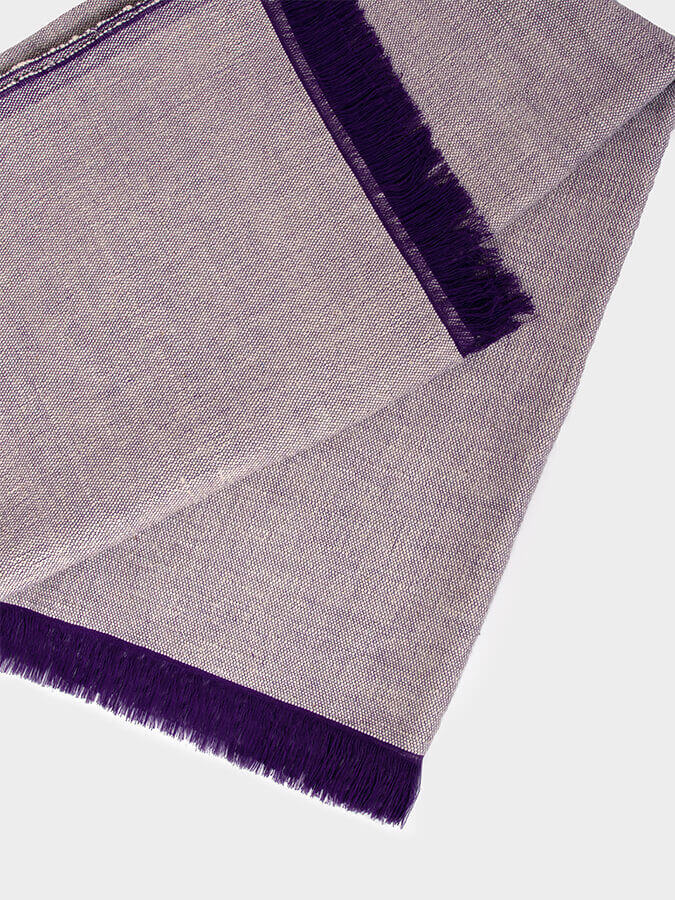 Yoga Studio Two Toned Cotton Yoga Blanket  - Two Toned - Purple