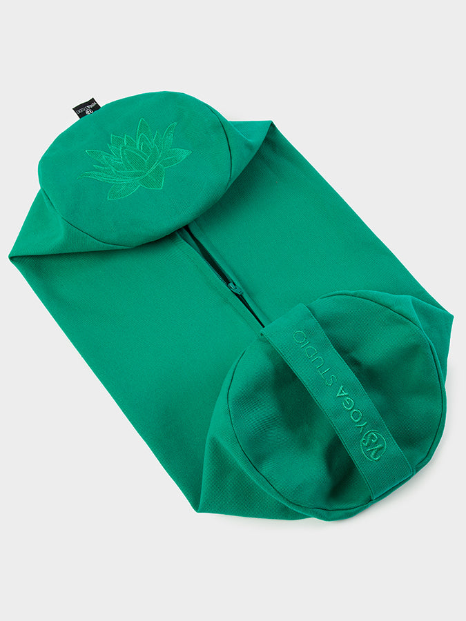 Yoga Studio Replacement Round Lotus Bolster Outer Cushion Cover Aqua Jade Green