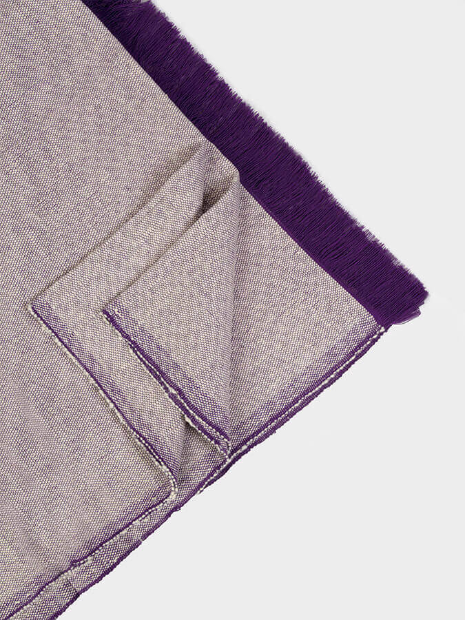Yoga Studio Two Toned Cotton Yoga Blanket  - Two Toned - Purple