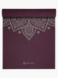 Gaiam Midnight Plum Sundial Flower Yoga Mat 5mm
